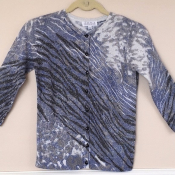 Joseph A. Metallic Cardigan - Picture 1 of 3